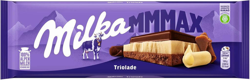 MONDELEZ MILKA Mmmax Triolade Tableta de chocolate 280 g