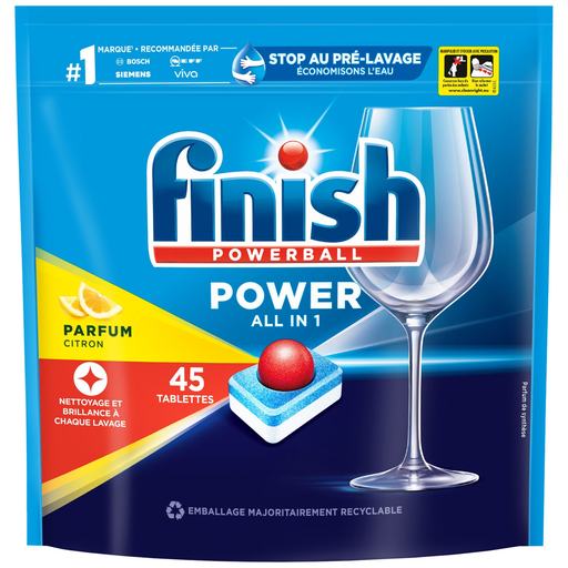 [3059946160955] FINISH Dishwasher Tablets All in 1 Powerball Lemon 45 tablets