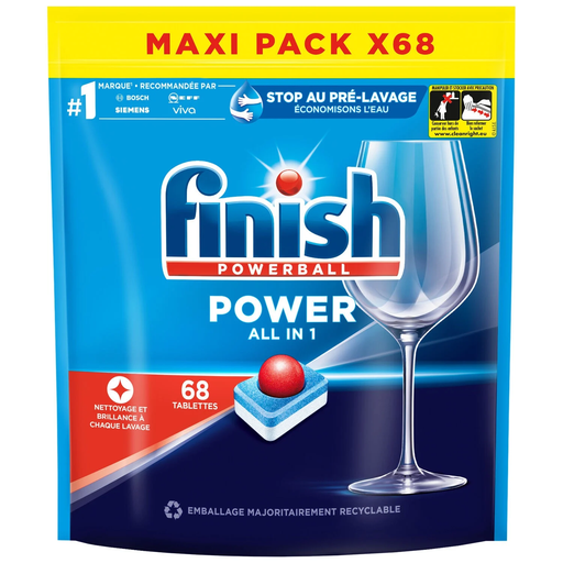 [3059946163857] FINISH Power All In One Dishwasher Tablets 68 tablets