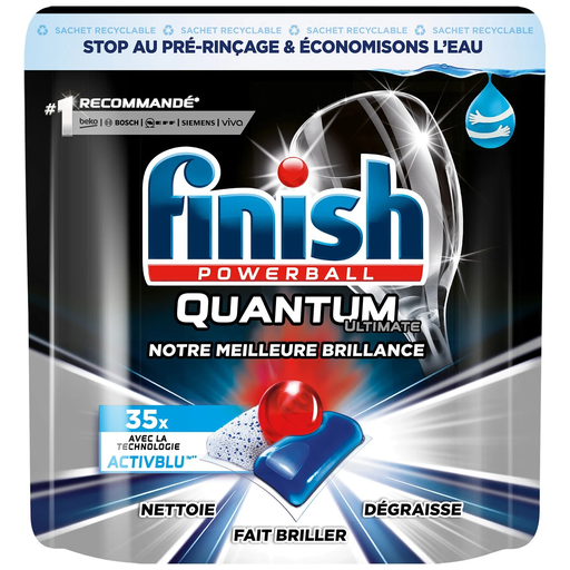 [3059946164342] FINISH Pastilhas para máquina de lavar loiça Quantum Ultimate, caixa de 35 doses