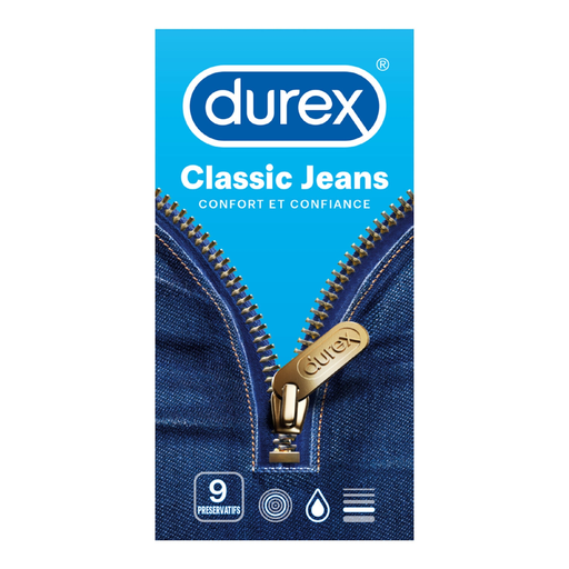 [3059948001935] DUREX Preservativos Classic Jeans caja de 9