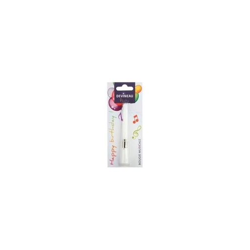 [3065870006177] DEVINEAU BOUGIE Musical Birthday Candle Pink White Blue