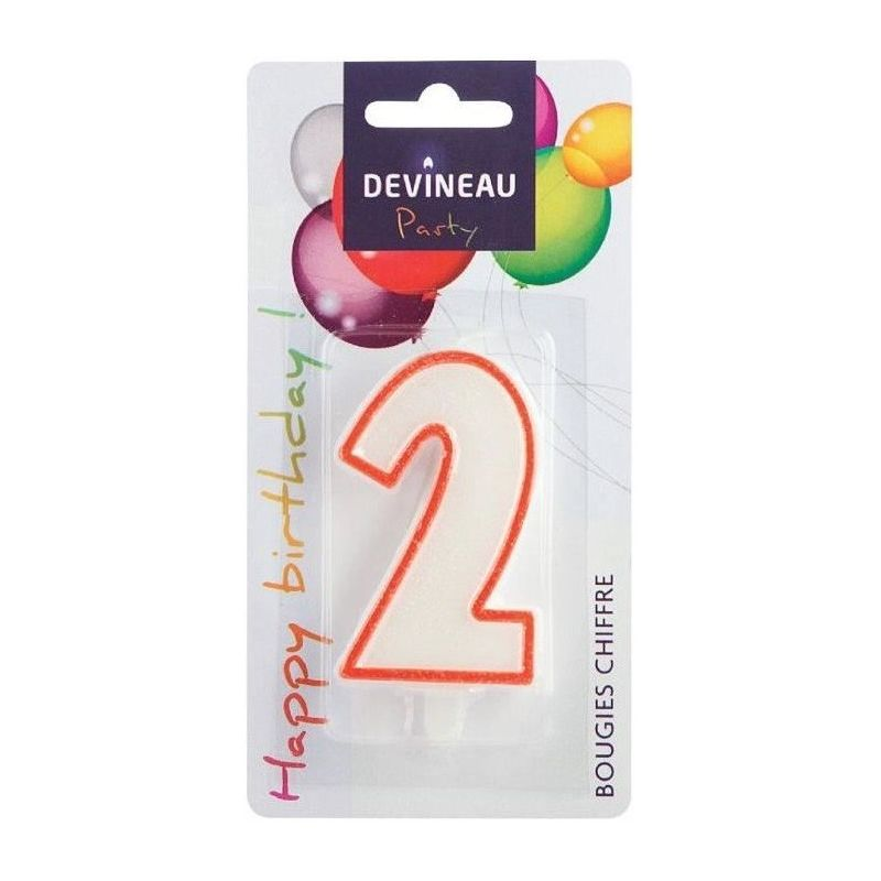 DEVINEAU BOUGIE Vela Número No2 Con Base