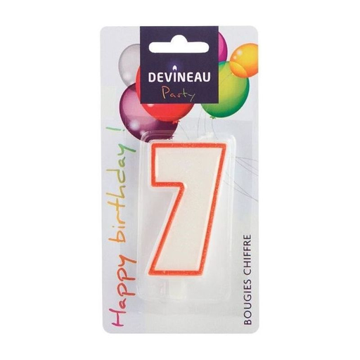 [3065870050675] DEVINEAU BOUGIE Number 7 Candle With Stand