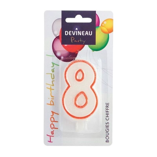 [3065870050682] DEVINEAU BOUGIE Number 8 Candle With Stand
