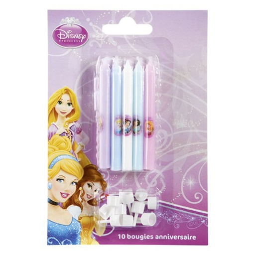 [3065870185049] DEVINEAU Disney 10 Bougies Bobeches Princess