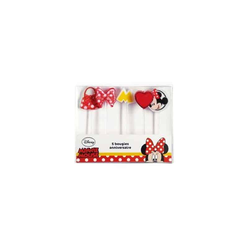 DISNEY Velas de Aniversário Minnie Mouse 5 unidades