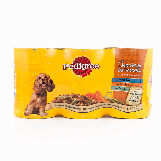 [3065891241007] PEDIGREE Terrines Terroir 3X 1/2 1,230 kg