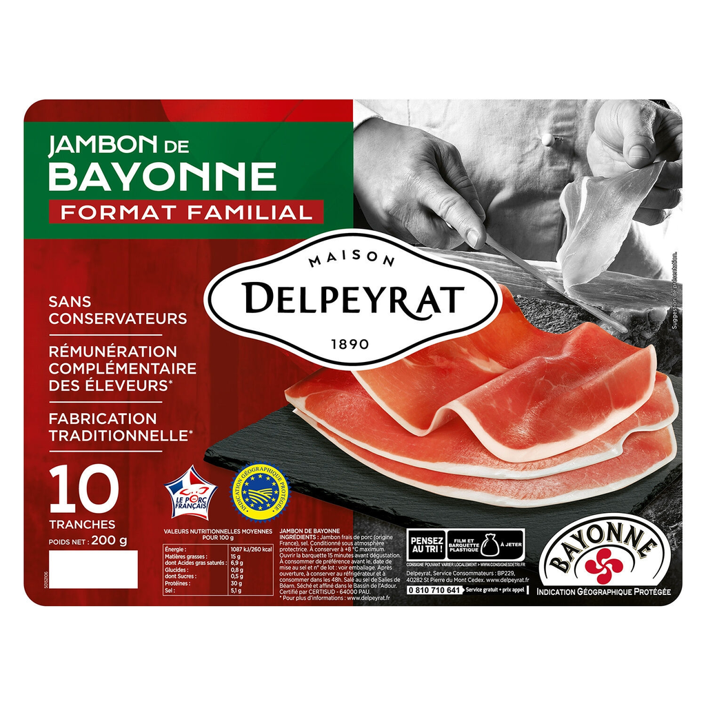 DELPEYRAT Bayonne ham PGI 200 g