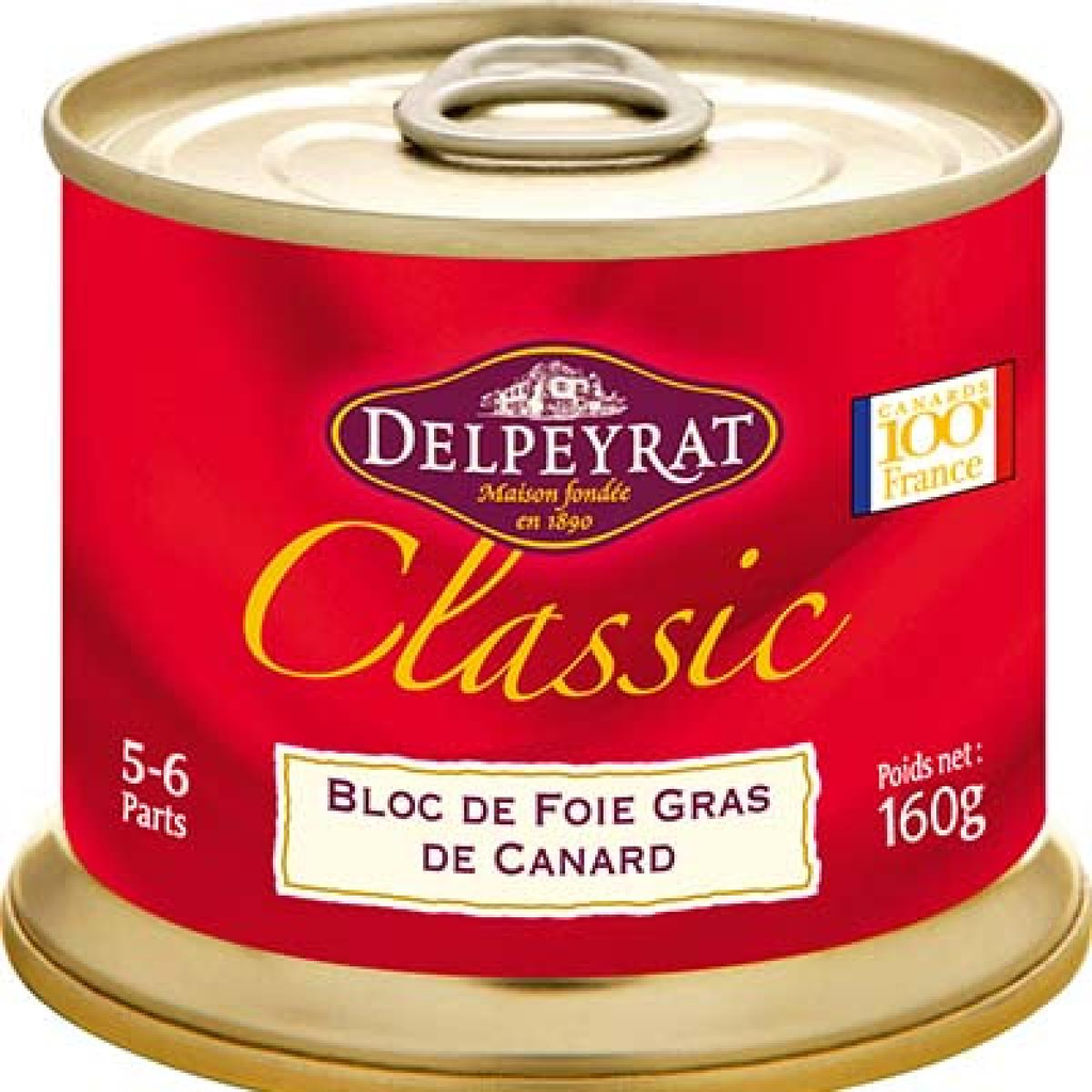 DELPEYRAT Duck Foie Gras Block Classic 160 g