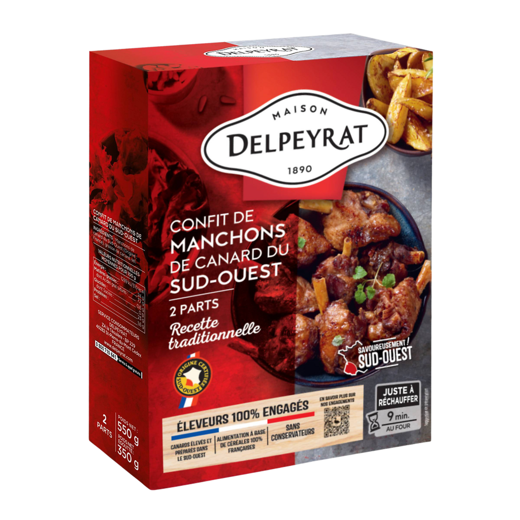 DELPEYRAT Confit de alitas de pato del Sudoeste 550 g