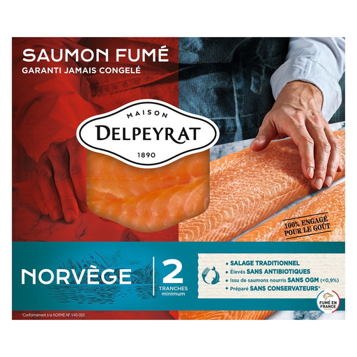 [3067163609539] DELPEYRAT Norwegian Smoked Salmon 70 g