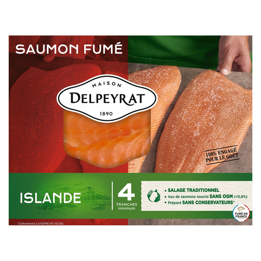 [3067163635668] DELPEYRAT Smoked Salmon Iceland 130 g