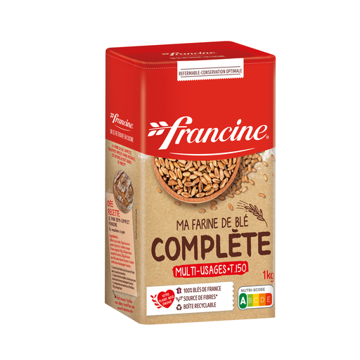 [3068111301246] FRANCINE Whole Wheat Flour T150 1 kg