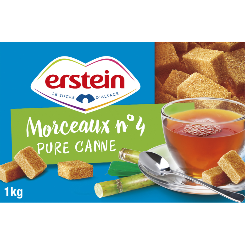 ERSTEIN Terrones de azúcar de caña puro 1 kg