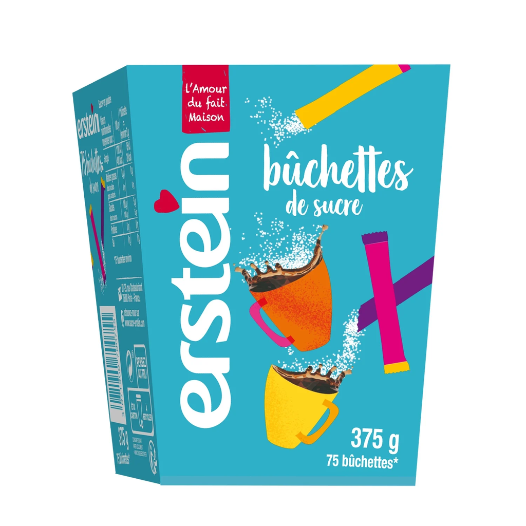 ERSTEIN Bûchettes de sucre 75 pièces 375 g