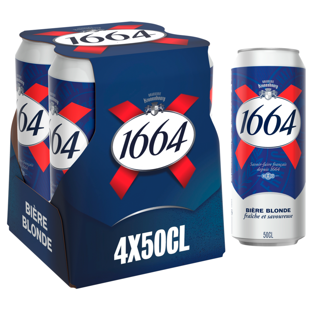 1664 Bière Blonde 5,5% Boîtes 4X50Cl