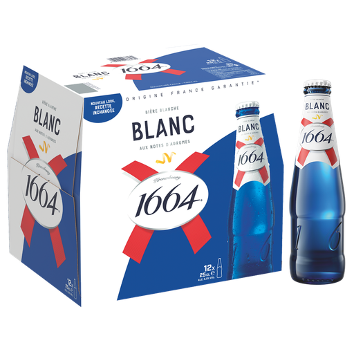 [3080216036182] 1664 Cerveja branca aromatizada 12 x 25 cl