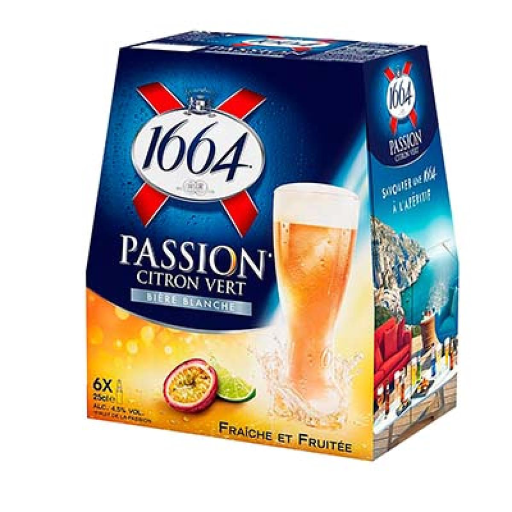 1664 Passion Citron Beer 6 x 25 cl