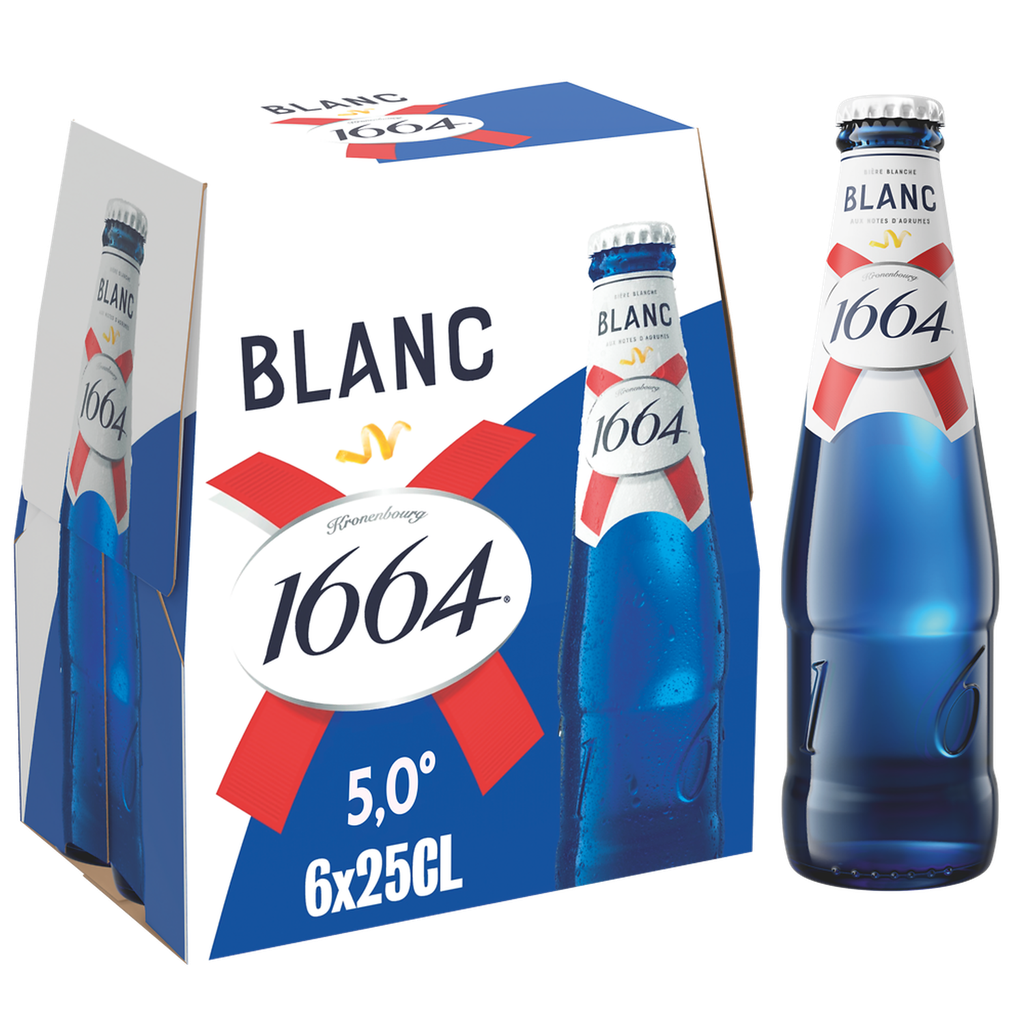 1664 Blanc Citrus Flavored Wheat Beer 6 x 25 cl