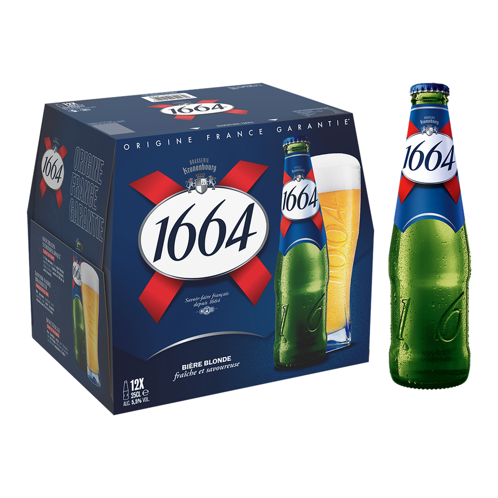 1664 Bière Blonde 5,5% Pack 12X25Cl