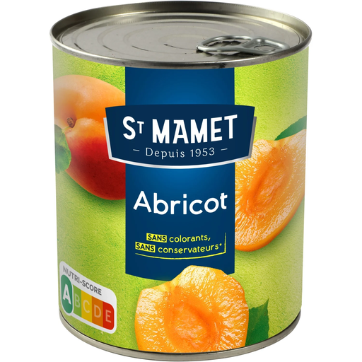 [3080920100032] SAINT MAMET Abricots demi-fruits au sirop 480 g