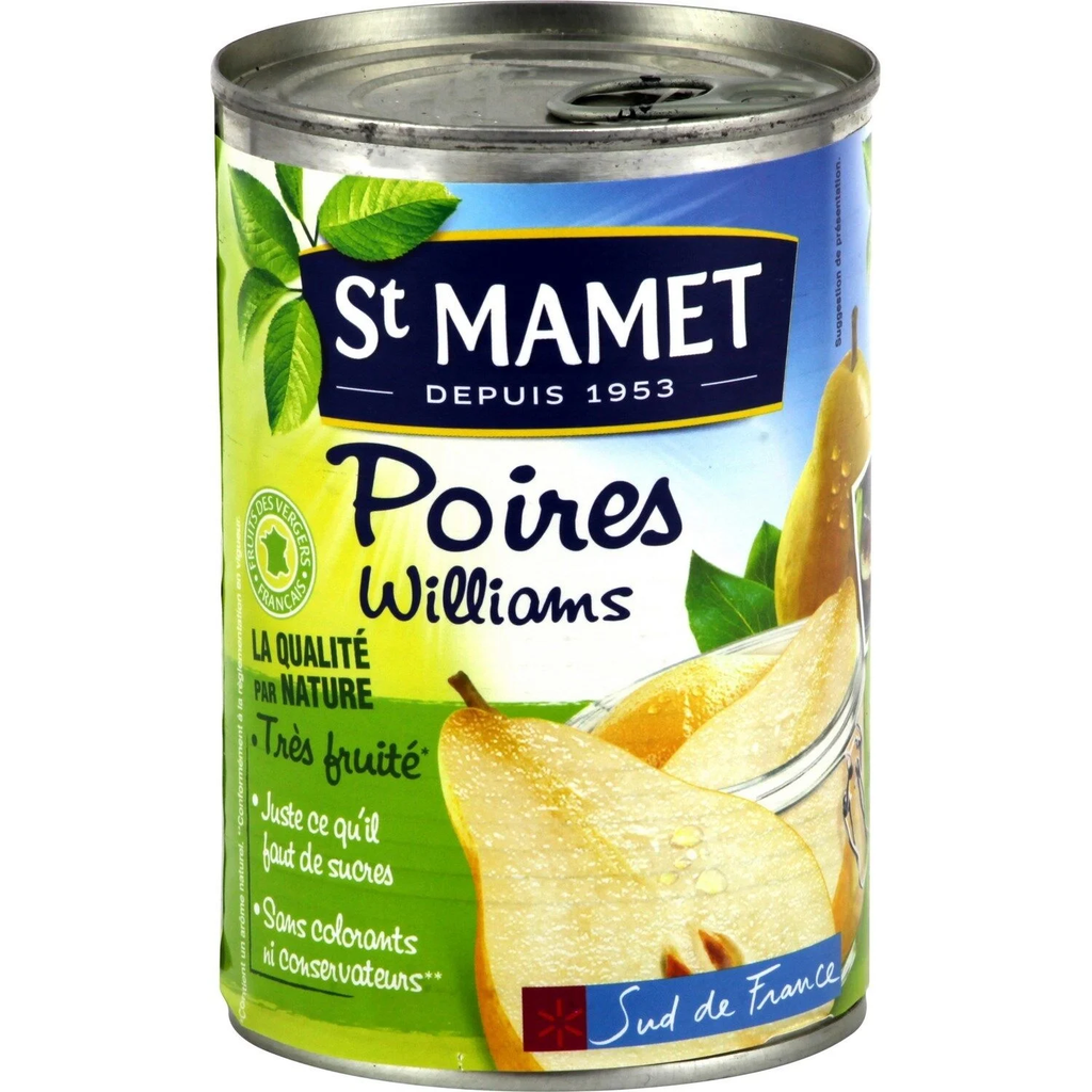 SAINT MAMET Poires Williams sans colorants et sans conservateurs 225 g