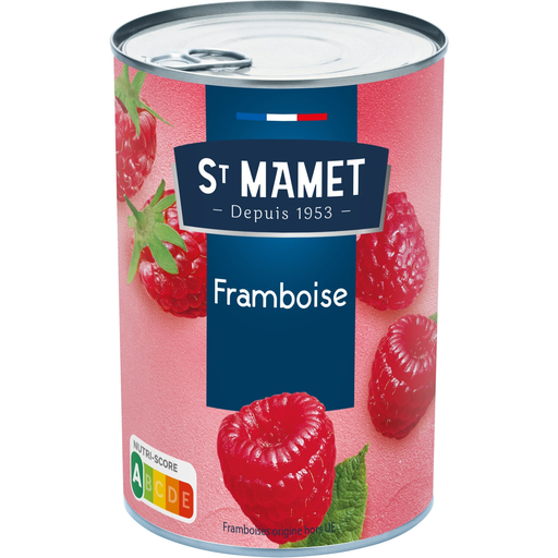 [3080920100568] SAINT MAMET Framboises au sirop 145 g