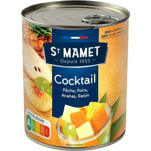 [3080920981730] SAINT MAMET Cóctel de 4 frutas con zumo natural 850 g