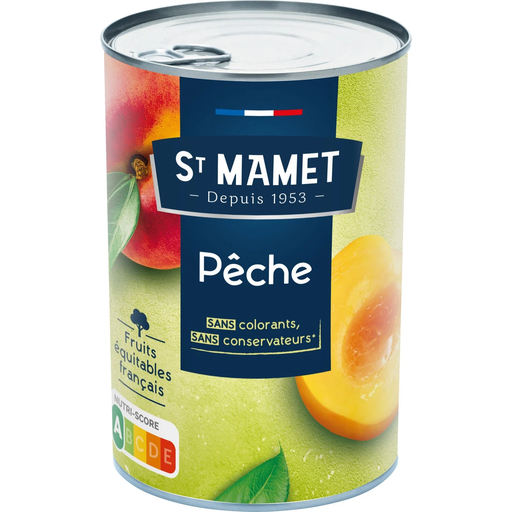 [3080920983819] SAINT MAMET Fruits au Sirop Pêches 275 g
