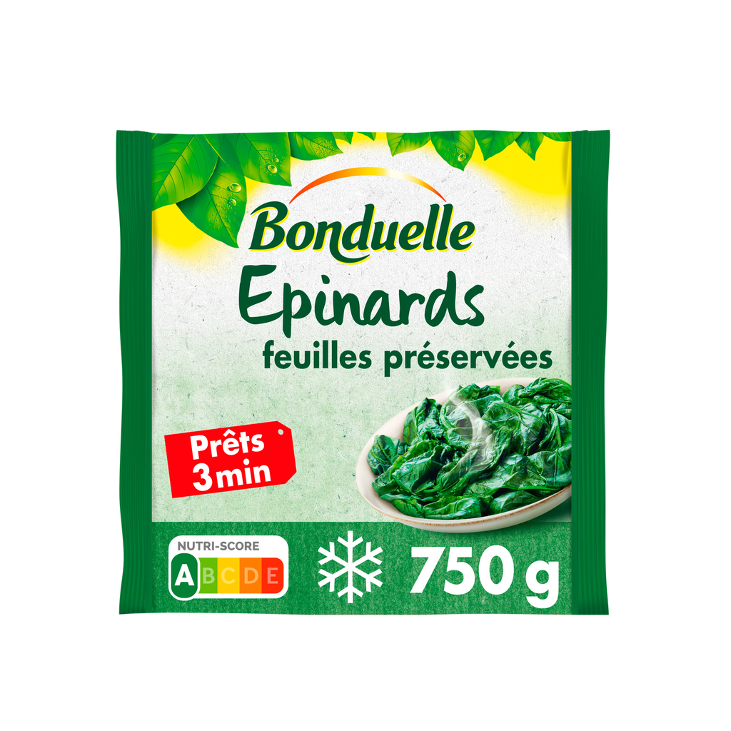 BONDUELLE Espinafres em folhas congelados 750 g