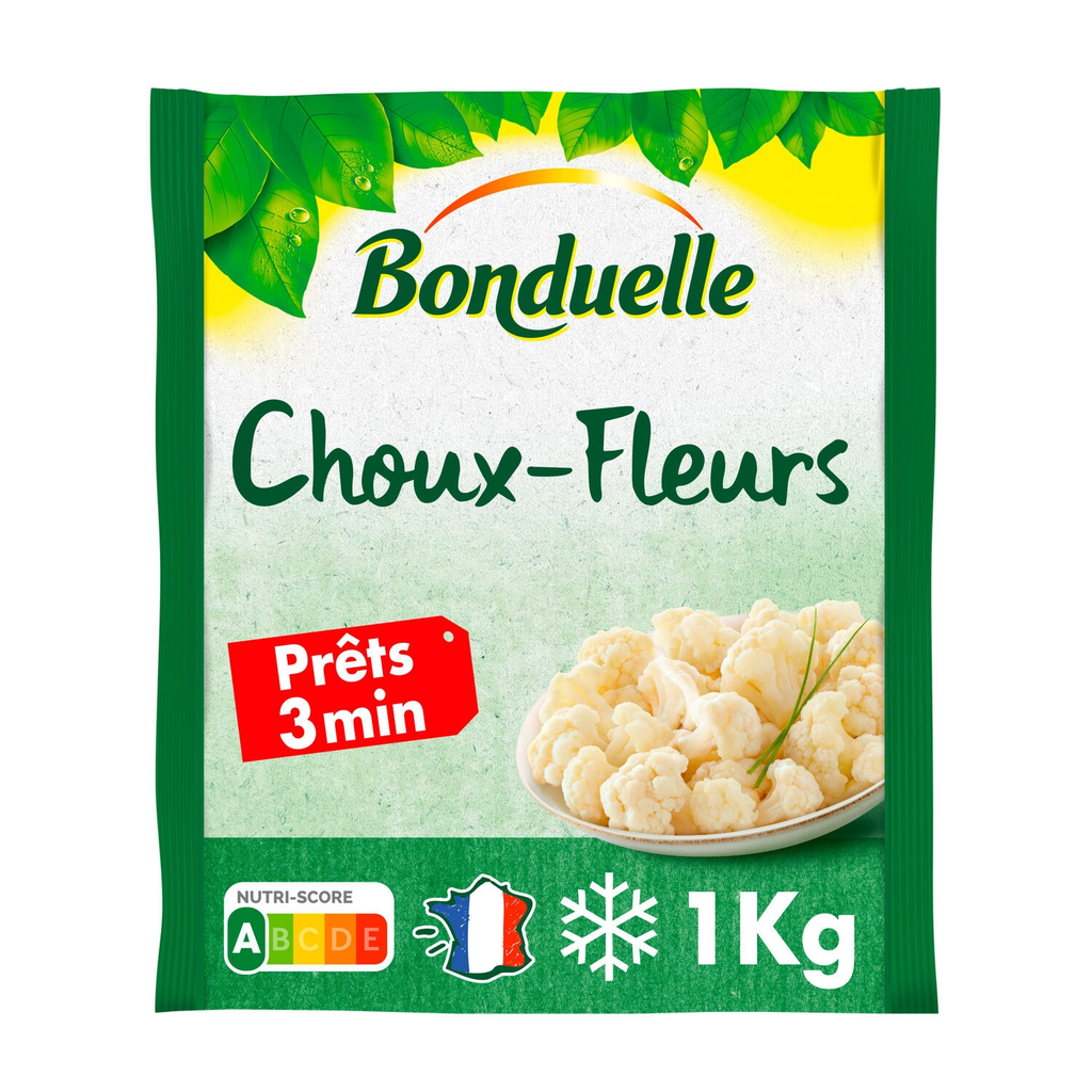 BONDUELLE Couve-flor em floretes pré-cozida a vapor 1 kg