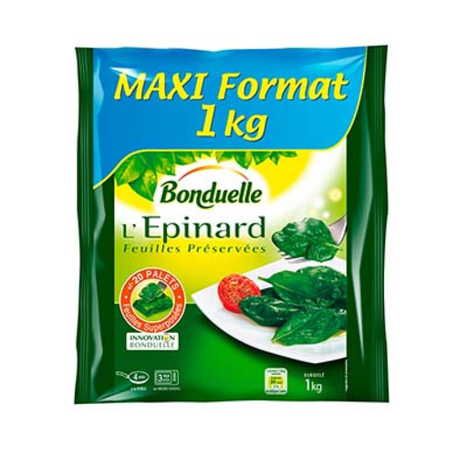 [3083681023336] BONDUELLE Leaf Spinach Frozen 1kg