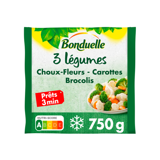 [3083681030990] BONDUELLE Mezcla de Verduras Coliflor Zanahorias y Brócoli 750 g