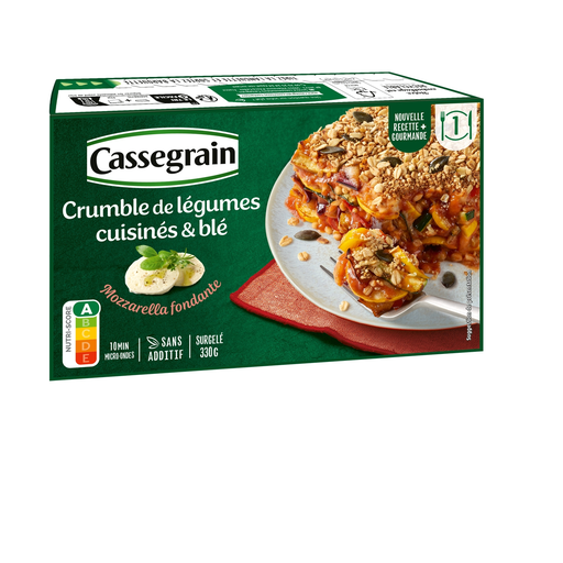 [3083681140859] CASSEGRAIN Vegetable and Wheat Crumble Ready Meal 330 g