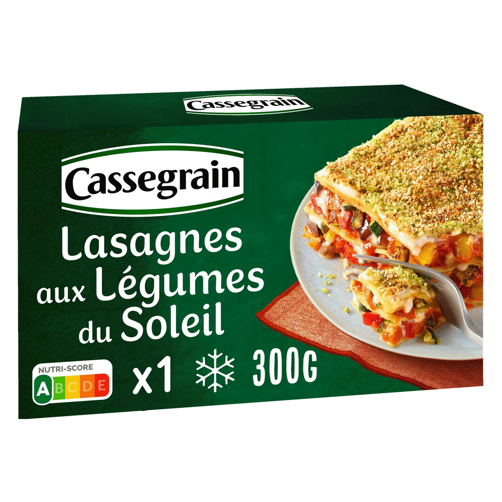 CASSEGRAIN Lasagnes aux légumes du soleil 300 g
