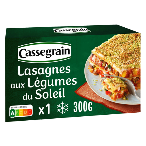 [3083681140972] CASSEGRAIN Lasagnes aux légumes du soleil 300 g