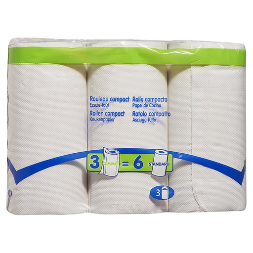 [3085990002972] Essuie-tout compact le paquet de 3 rouleaux