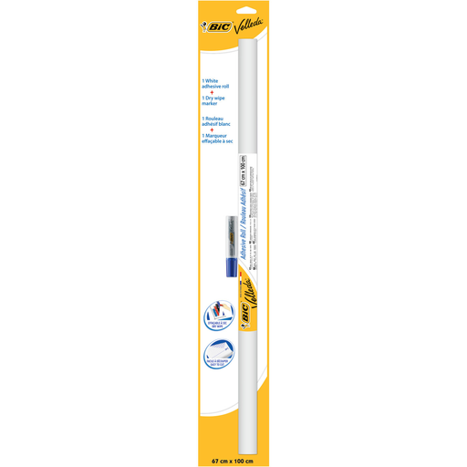 [3086120060671] BIC VELLEDA Pizarra adhesiva borrable 67x100cm + 1 rotulador tinta azul