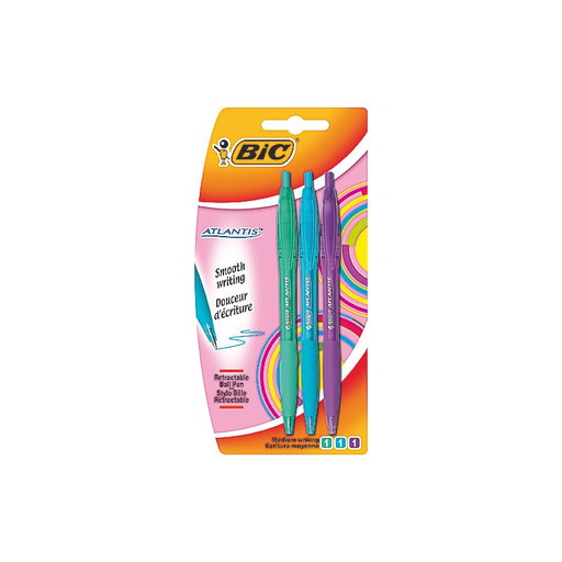 [3086123128880] BIC Canetas de Esferográfica Atlants Fun 3 unidades