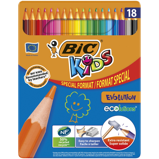 [3086123360631] BIC Crayon de couleur Kids Evolution x 18