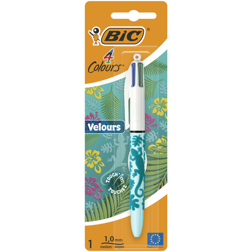 [3086123542723] BIC 4 Couleurs Velours Retractable Ballpoint Pen Marine Life Patterns 1 unit