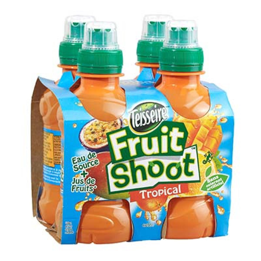 TEISSEIRE Bebida de Frutas Fruits Shoot Tropical 4 x 20 cl