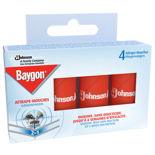 [3092830247233] BAYGON Fitas adesivas apanha-moscas 4 fitas