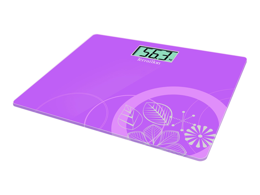 [3094570133494] TERRAILLON Báscula de baño floral XL rosa