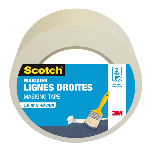 [3104739161364] SCOTCH Fita de mascaramento linhas retas 50m x 48mm
