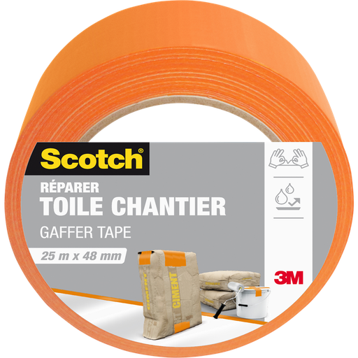 [3104739161715] SCOTCH Toile pour réparer, ultra résistante, 25mx48mm, orange