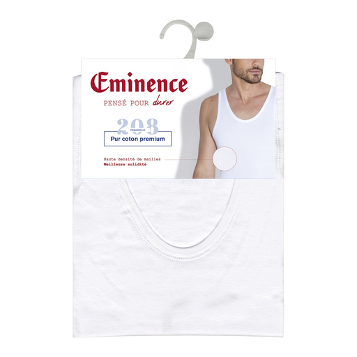 [3106430091056] EMINENCE Camisola interior homem branco algodão premium T5