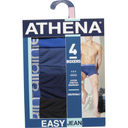 ATHENA Boxer homem azul algodão stretch lote de 4 boxers