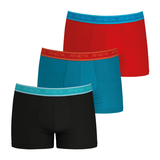 [3106430221774] ATHENA Pack de 3 boxers Easy Bio homem